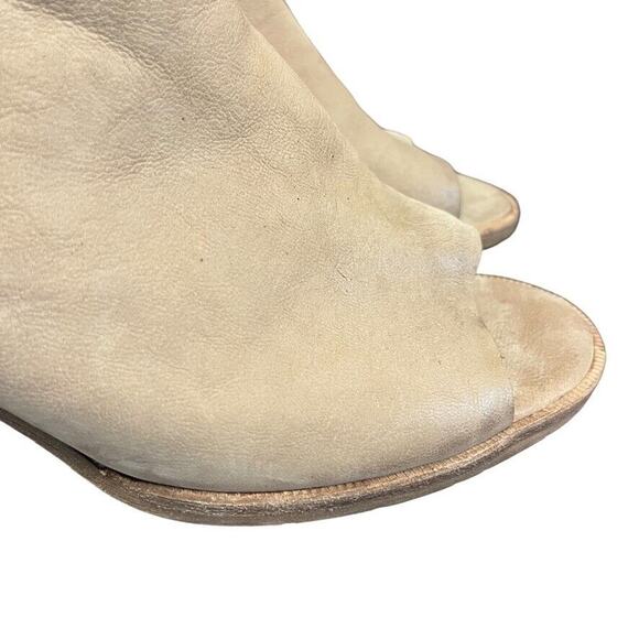Dolce Vita Womens Open Toe Chunky Heel Mules Booties Slip On Shoes Beige sz 10 - Picture 13 of 16